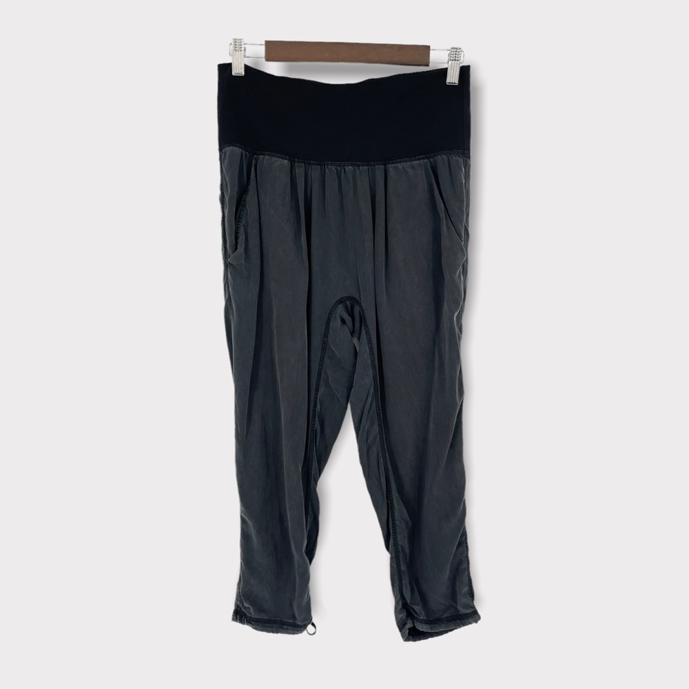 Lululemon Charcoal Gray Drawstring‎ Crop Pants